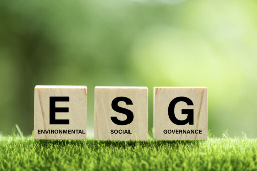 The letters E S G on wooden tiles, used for an article about employee hotline and ESG.