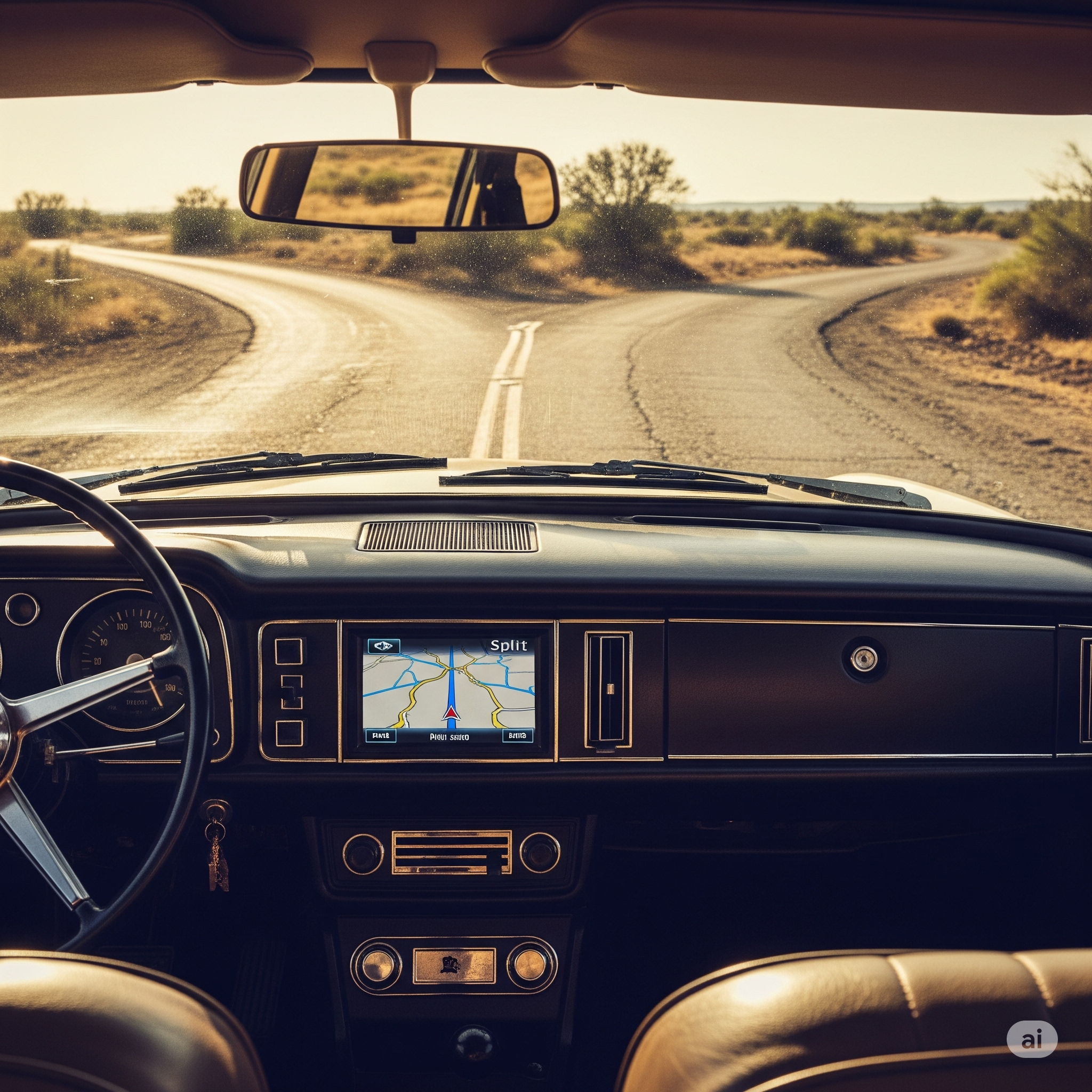 An image of a car approaching a fork in the road with no clear direction to go. The purpose is to demonstrate the lack of clarity that can sometimes exist with decision making about conflicts of interest.