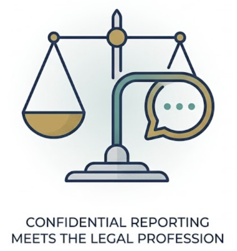 Scale of justice icon representing a law firm ethics hotline for confidential reporting