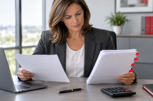 Compliance manager comparing two vendor proposals to uncover the hidden costs of the best whistleblowing software