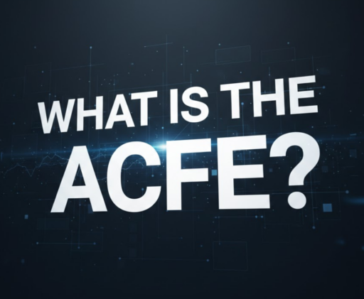 the words "What is the ACFE?" in white font on a black background.